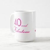 40およびすばらしいマグ#2 コーヒーマグカップ (正面左)