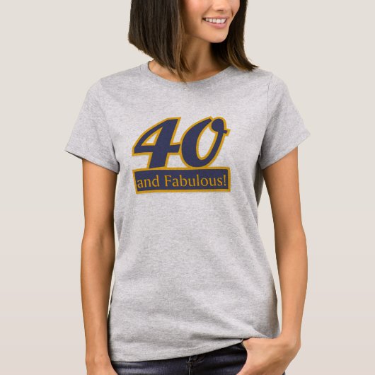 40およびすばらしい第40誕生日のTシャツ Tシャツ (正面)