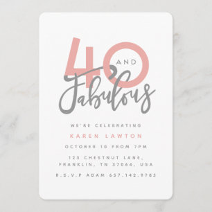 40およびすばらしい誕生日のパーティの招待状 招待状