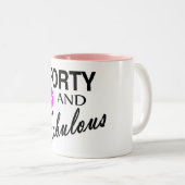 40およびすばらしい ツートーンマグカップ (正面右)