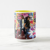 40およびFly|のヒップホップのテーマのパーソナライズな写真のマグ マグカップ (中央)