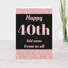 40かわいらしパーソナライズされた歳の誕生日カード カード