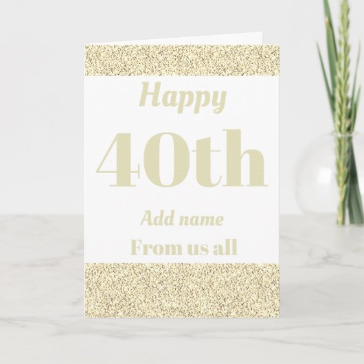 40かわいらしパーソナライズされた歳の誕生日カード カード (正面)