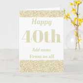 40かわいらしパーソナライズされた歳の誕生日カード カード (黄色い花)