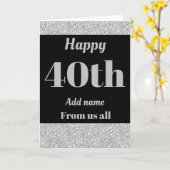 40かわいらしパーソナライズされた歳の誕生日カード カード (黄色い花)