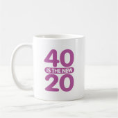 40が新20だ コーヒーマグカップ (左)