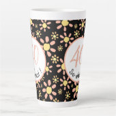 40だから何40歳の誕生日おもしろいフローラ カフェラテマグ (正面)