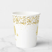 40とエレガント素晴らしい誕生日オンホワイト 紙コップ (右)