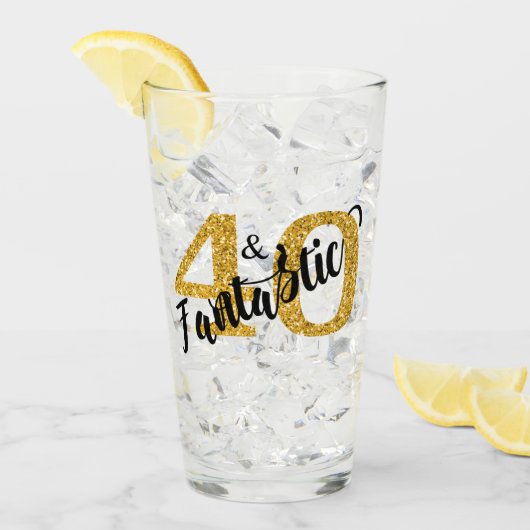 40とファンタスティック年40th誕生日パーティー タンブラーグラス (アイス正面)