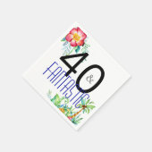 40とファンタスティック熱帯40歳の誕生日パーティー スタンダードカクテルナプキン (角)