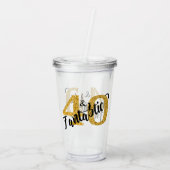 40とファンタスティック金ゴールドグリッターギフトパーティー アクリルタンブラー (裏面)