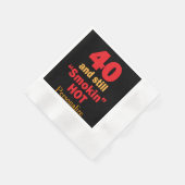 40と今でも暑い煙 | 40th誕生日 縁ありカクテルナプキン (角)