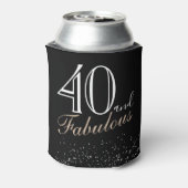 40と素晴らしいとモダンブラックエレガント誕生日 缶クーラー (缶裏面)