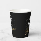 40と素晴らしいエレガントホワイトスクリプト誕生日 紙コップ (左)