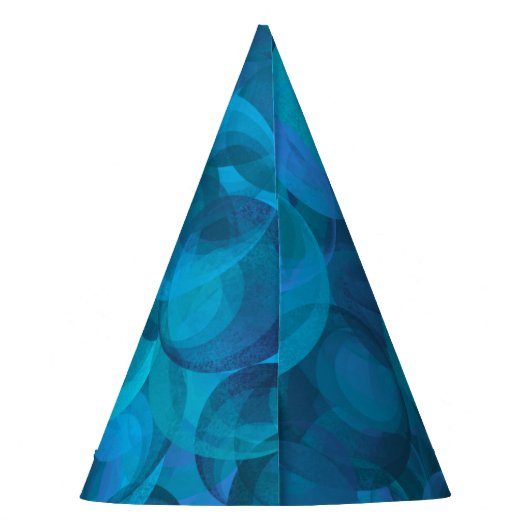 40と素晴らしいエレガント海ブルー誕生日 パーティーハット (裏面)