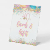 40と素晴らしいカード&ギフト誕生日パーティー 台座サイン (正面)