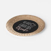 40と素晴らしいガーリー金ゴールドブスタイリッシュラック赤面 ペーパープレート (アングル)