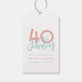 40と素晴らしいギフトラベル ギフトタグ (正面)