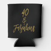 40と素晴らしいゴールドフォイル誕生日クーラーボックス 缶クーラー (正面)