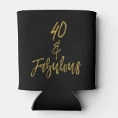 40と素晴らしいゴールドフォイル誕生日クーラーボックス 缶クーラー (裏面)