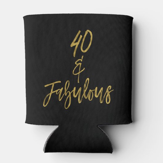 40と素晴らしいゴールドフォイル誕生日クーラーボックス 缶クーラー (裏面)