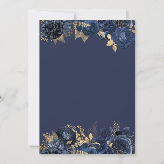 40と素晴らしいサフフォーマルアエレガント誕生日 招待状 (裏面)