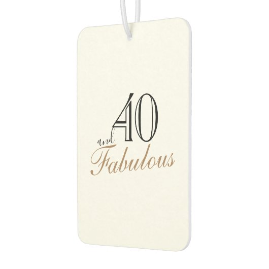 40と素晴らしいスクリプエレガントト誕生日写真 カーエアーフレッシュナー (左)