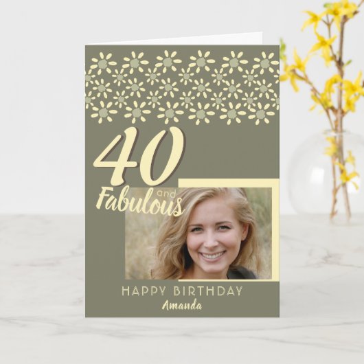 40と素晴らしいデイジーフラワーウォーターのカラー写真 カード (黄色い花)