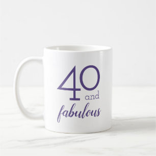 40と素晴らしいバイオレット誕生日ギフト コーヒーマグカップ