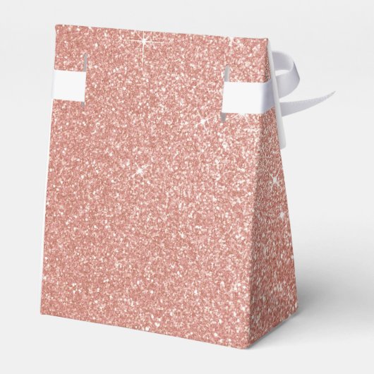 40と素晴らしいバラ金ゴールド赤面ピンクグリッター フェイバーボックス (裏面サイド)