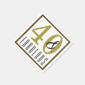 40と素晴らしいバースデーパーティー紙 スタンダードカクテルナプキン (角)