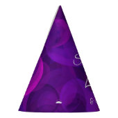 40と素晴らしいパープルエレガント誕生日 パーティーハット (左)