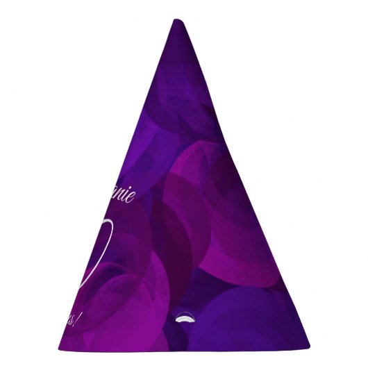 40と素晴らしいパープルエレガント誕生日 パーティーハット (右)