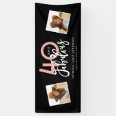 40と素晴らしいピンクとミントのガーリー誕生日 横断幕 (縦)