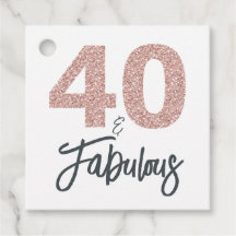 40と素晴らしいピンクのグリッター誕生日パーティー