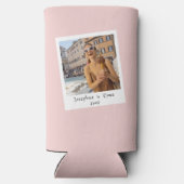 40と素晴らしいピンクの写真の誕生日 スリム缶クーラー (裏面)