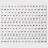 40と素晴らしいピンクブラック誕生日 ラッピングペーパー (フラット)