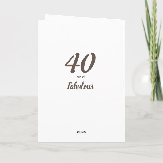 40と素晴らしいピーチピンクの水色の写真 カード (裏面)