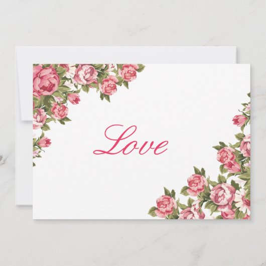 40と素晴らしいフローラ40歳の誕生日招待状 招待状 (裏面)