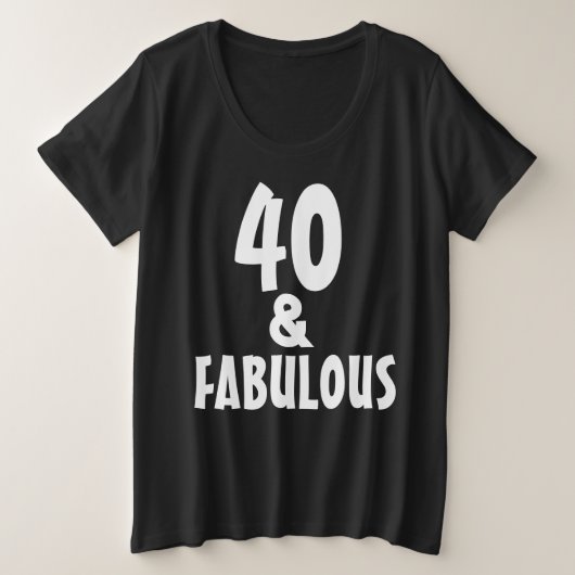 40と素晴らしいプラスのサイズTシャツ プラスサイズTシャツ (デザイン正面)