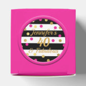 40と素晴らしいホットピンクブラックのお気に入りボックス フェイバーボックス (上部)