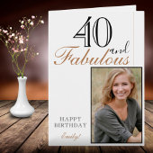 40と素晴らしいモダン誕生日写真 カード