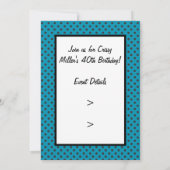 40と素晴らしいレトロ水玉模様 招待状 (裏面)