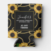 40と素晴らしい上品な黄色のひまわりパターン 缶クーラー (正面)