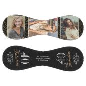 40と素晴らしい引用文ブラック3写真40th誕生日 ソフトボール (パネル)