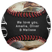 40と素晴らしい引用文ブラック3写真40th誕生日 ソフトボール (裏面)