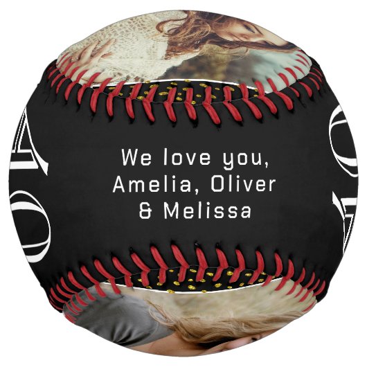 40と素晴らしい引用文ブラック3写真40th誕生日 ソフトボール (裏面)