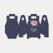 40と素晴らしい文字 – 水彩フローラ誕生日 フェイバーボックス (折り畳みなし)