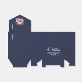 40と素晴らしい文字 – 水彩フローラ誕生日 フェイバーボックス (折り畳みなし)