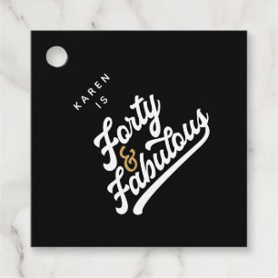 40と素晴らしい白黒 フェイバータグ